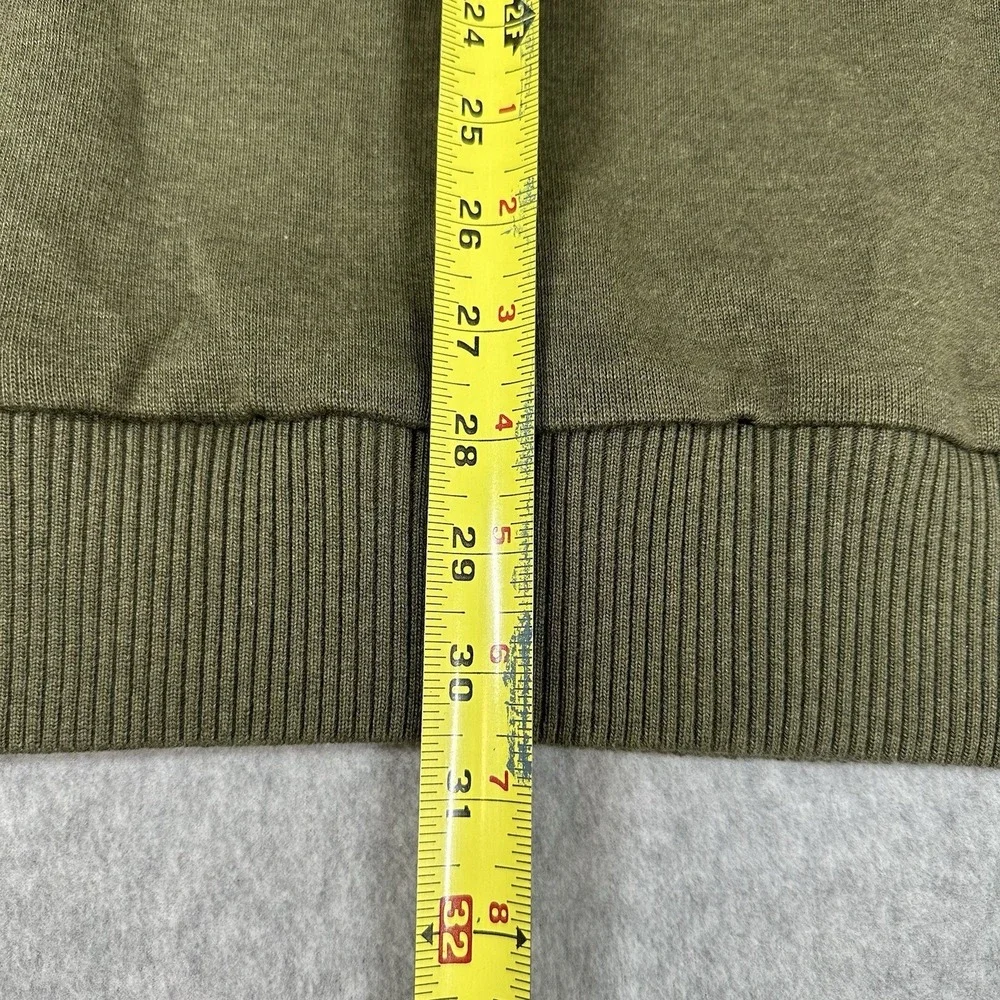 Stetson Wool 1/4 Zip Sweater Men's Size Large Green Long Sleeve‎ Elbow Pads